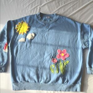 Yllw the Label : Oversized school art sweatshirt